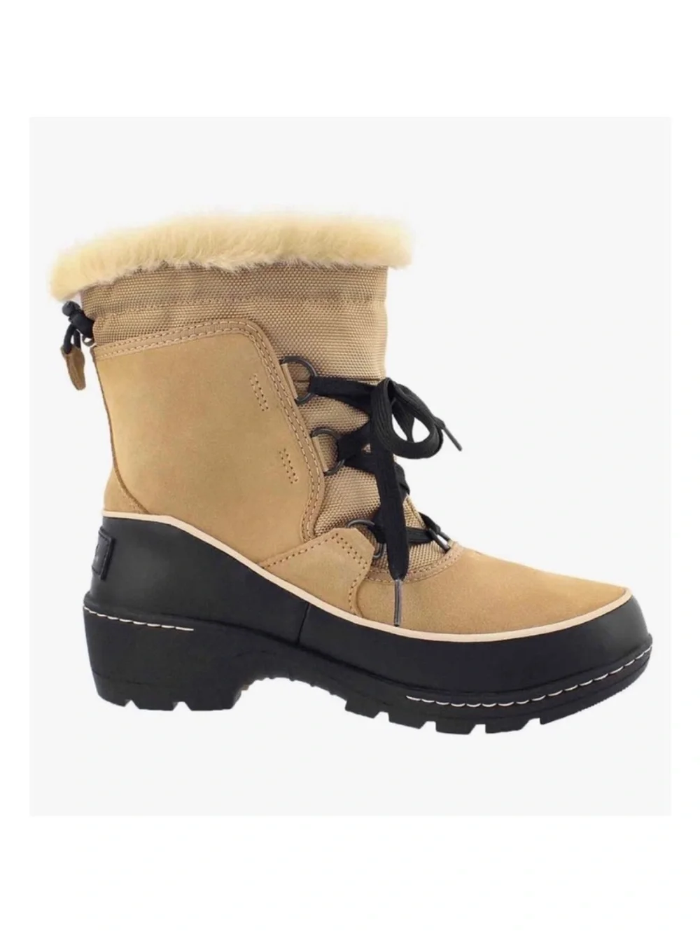 Size 8 Sorel Women’s Tivoli III Waterproof Suede Fur Winter Snow Boots - Picture 3 of 11